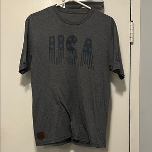 Vintage soft Gray USA Graphic Men's T-Shirt